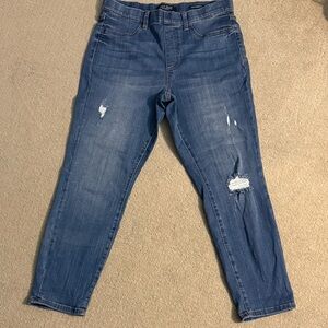 Judy Blue Distressed Women Jeans pull on boyfriend 13/31